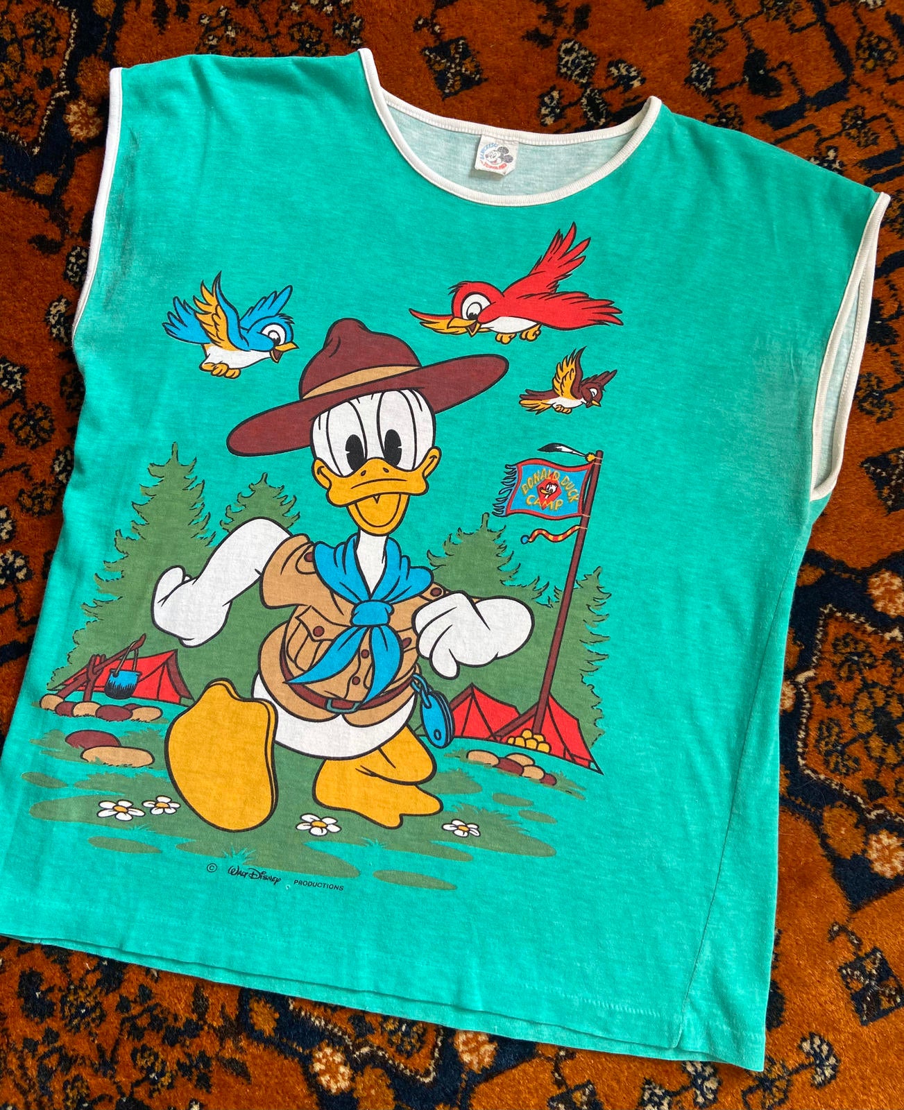 Vintage 1980s Walt Disney Donald Duck Camp Top
