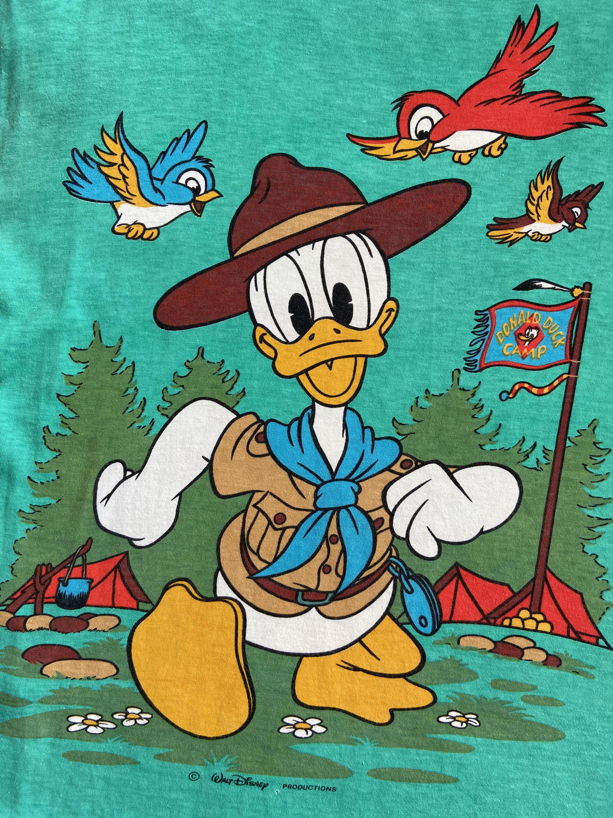 Vintage 1980s Walt Disney Donald Duck Camp Top