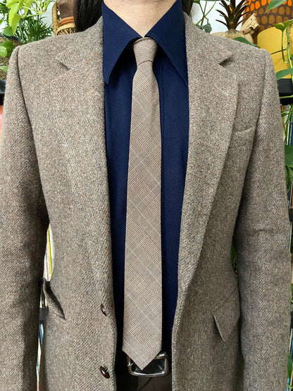 Vintage 1970s Slim Brown Tie