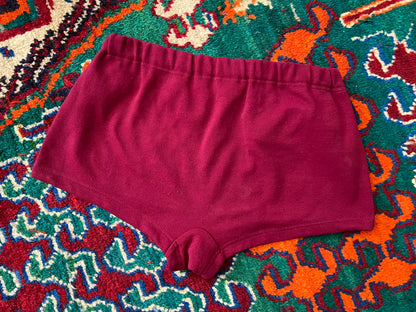 Vintage 1970s Burgundy Swimming Shorts