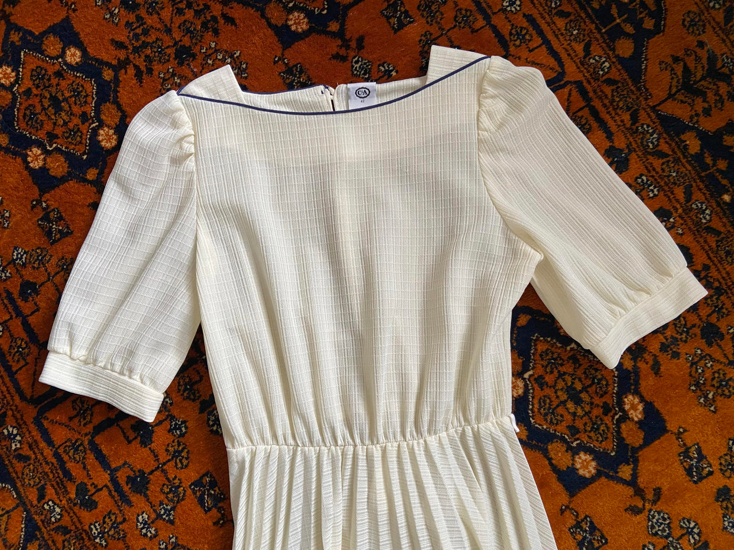 Vintage 1980s Cream C&A Dress