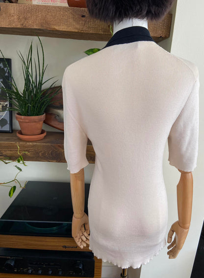 Vintage Dolce & Gabbana Cream Polo Shirt