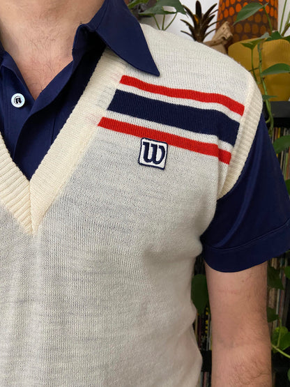 Vintage 1980s Wilson Knitted Tennis Vest