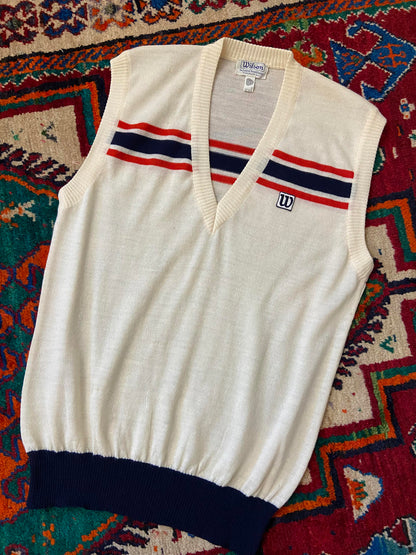 Vintage 1980s Wilson Knitted Tennis Vest