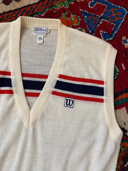 Vintage 1980s Wilson Knitted Tennis Vest
