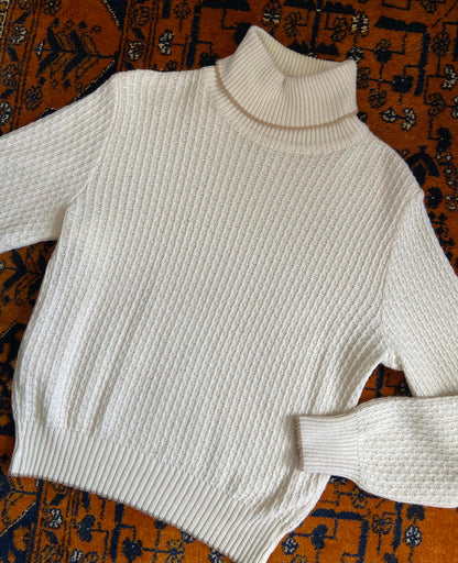 Vintage 1980s Cream Turtleneck Jumper