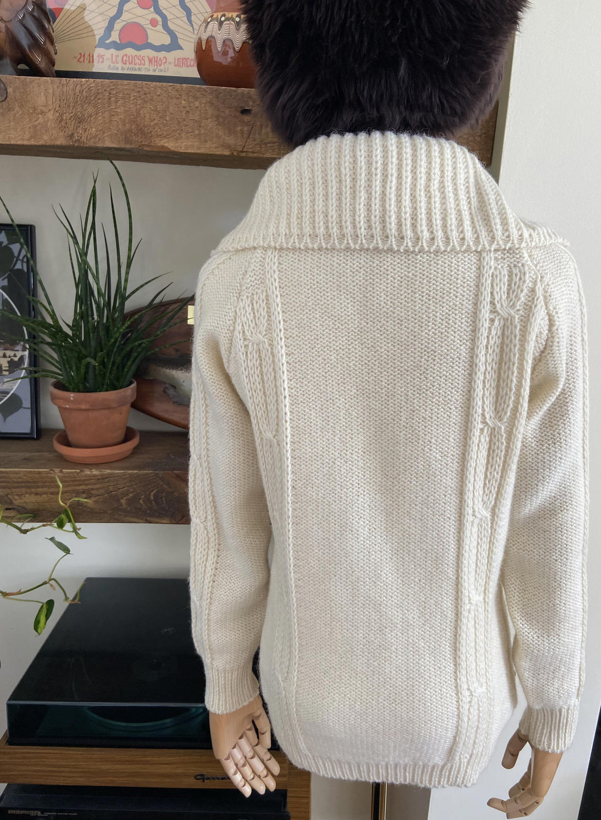 Vintage 1980s Cream Deadstock Cladyknit Cardigan