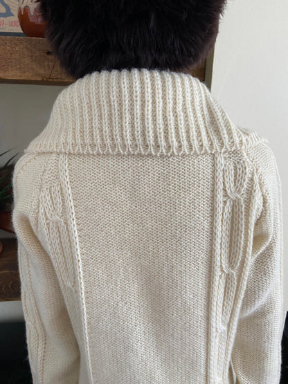 Vintage 1980s Cream Deadstock Cladyknit Cardigan