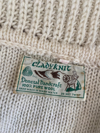 Vintage 1980s Cream Deadstock Cladyknit Cardigan