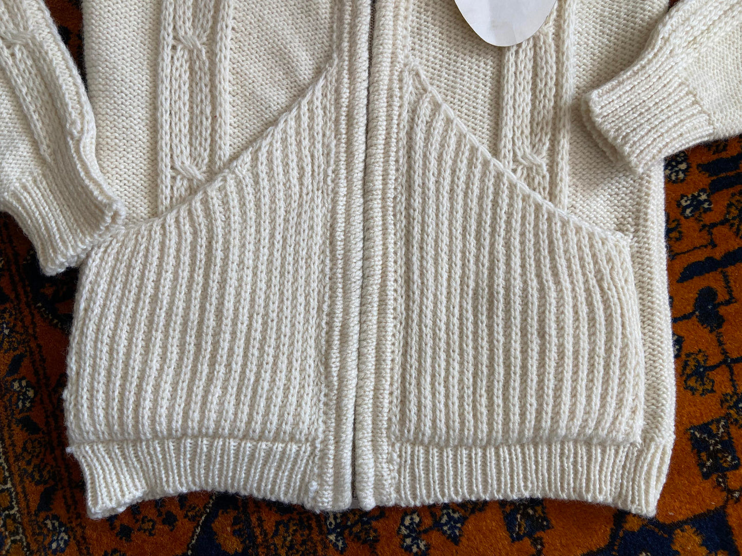 Vintage 1980s Cream Deadstock Cladyknit Cardigan