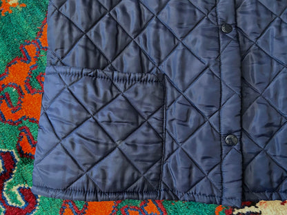 Vintage 1970s Navy Quilted Gilet