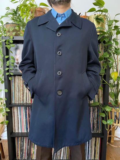Vintage 1970s Navy Raincoat