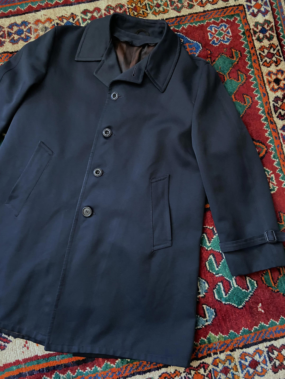 Vintage 1970s Navy Raincoat