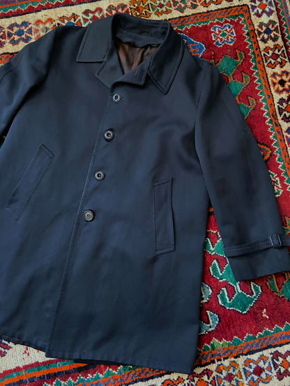 Vintage 1970s Navy Raincoat