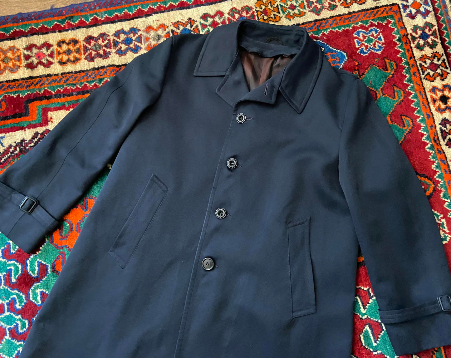 Vintage 1970s Navy Raincoat