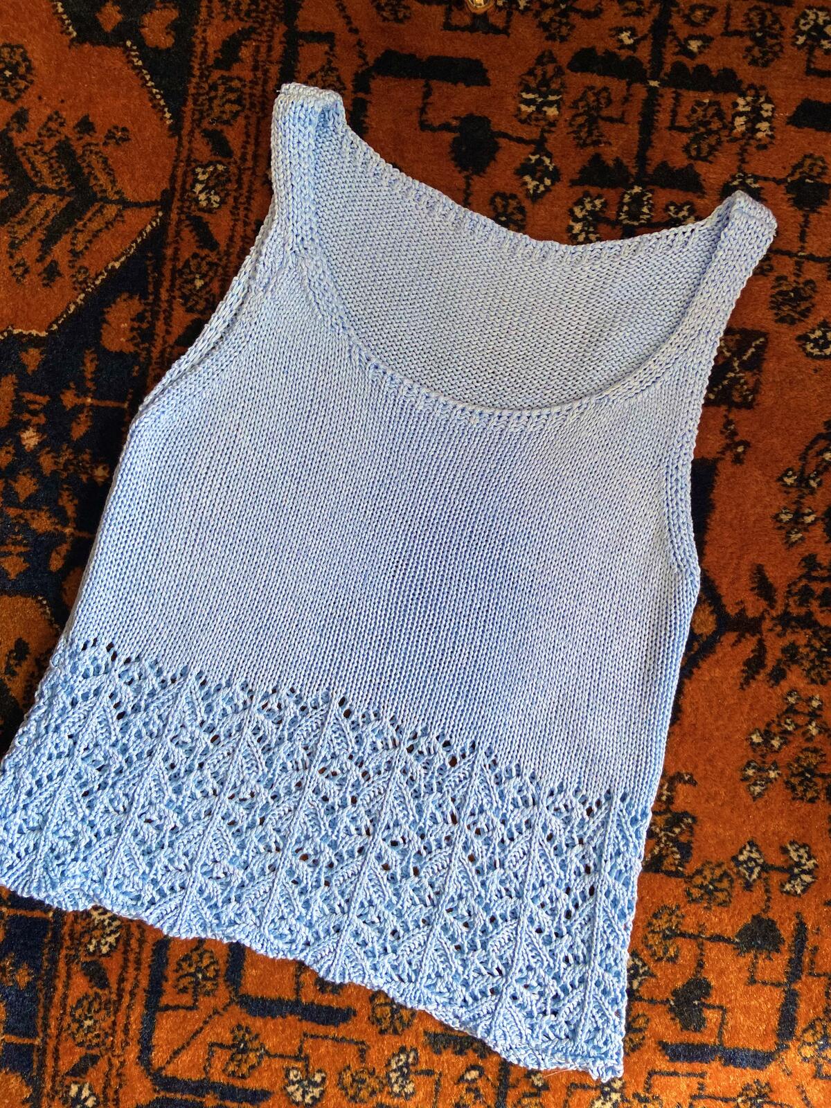 Vintage Pale Blue Knitted Vest