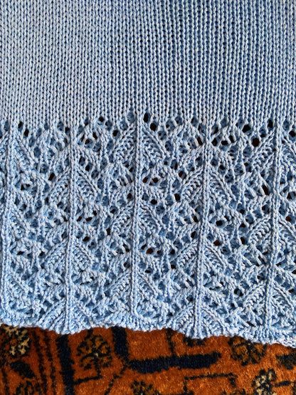 Vintage Pale Blue Knitted Vest