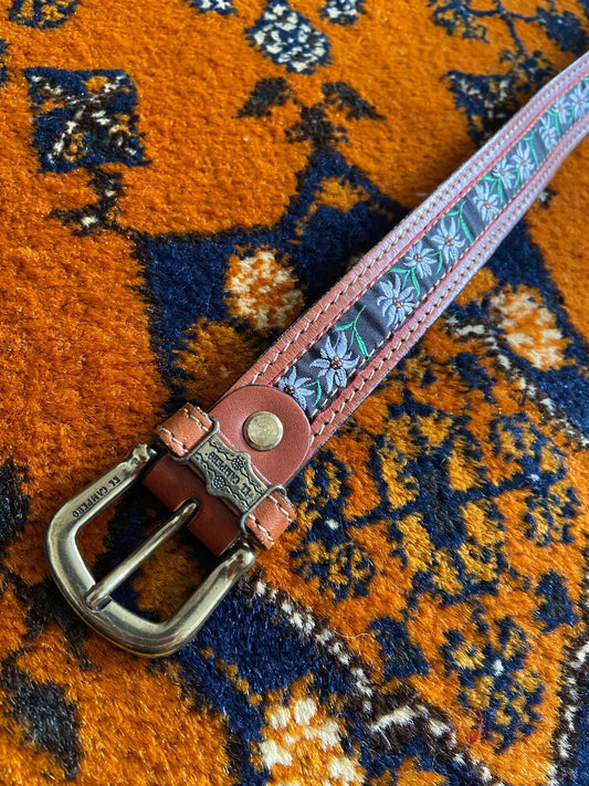 Vintage 1980s El Campero Floral Western Belt