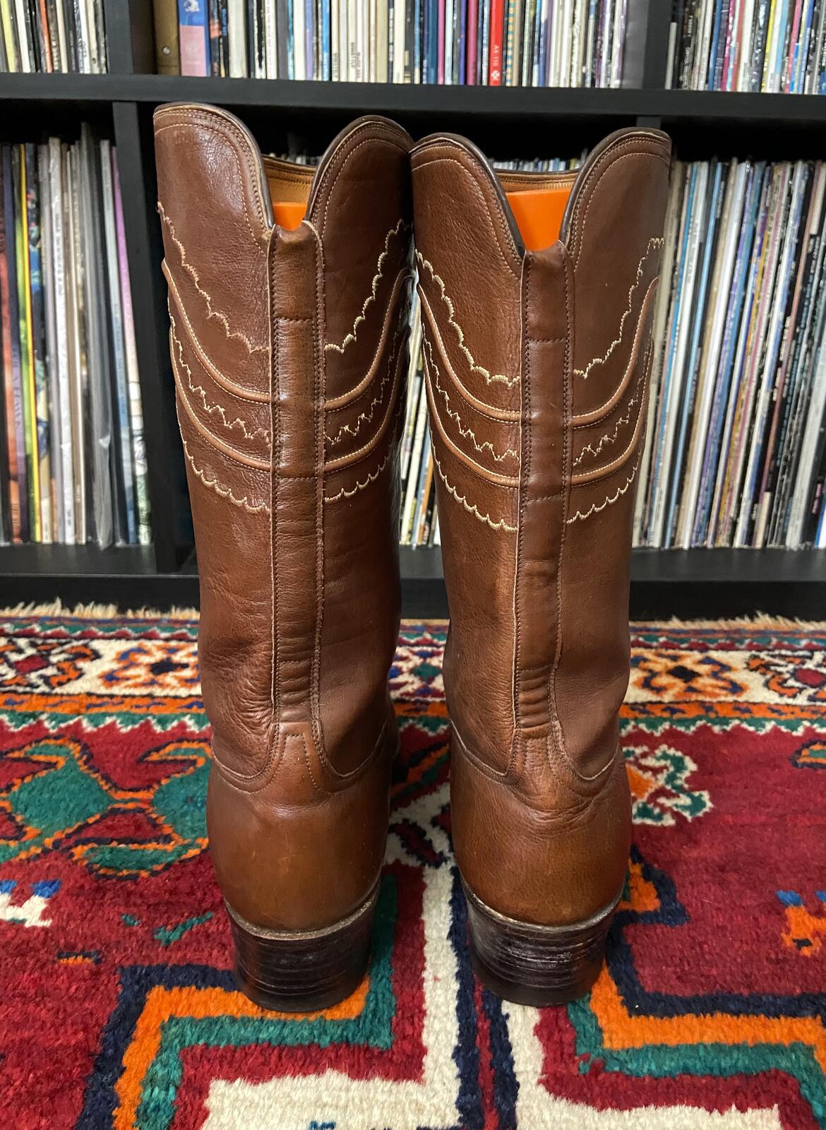 Vintage Tan Lucchese Western Boots UK 6