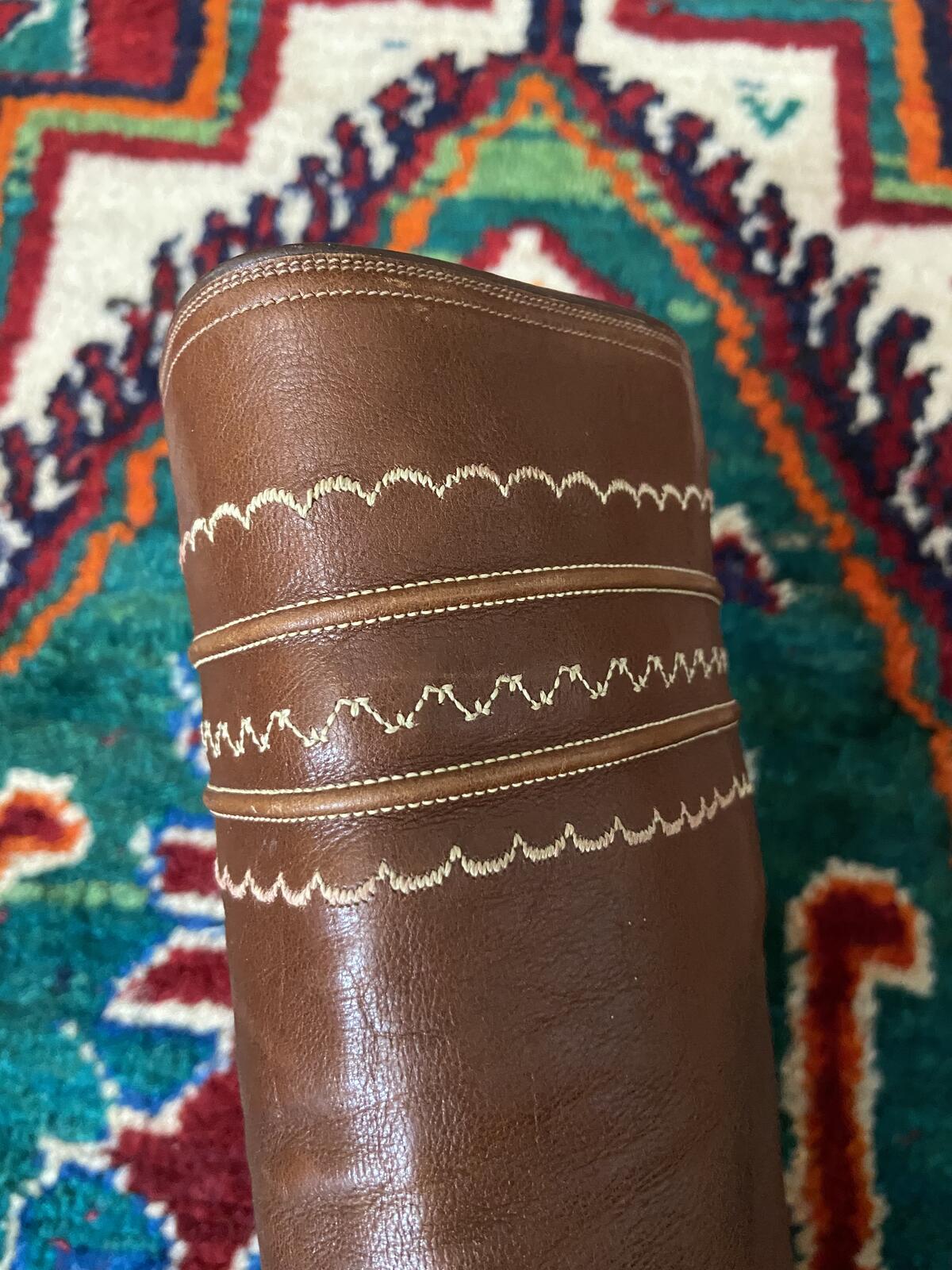 Vintage Tan Lucchese Western Boots UK 6