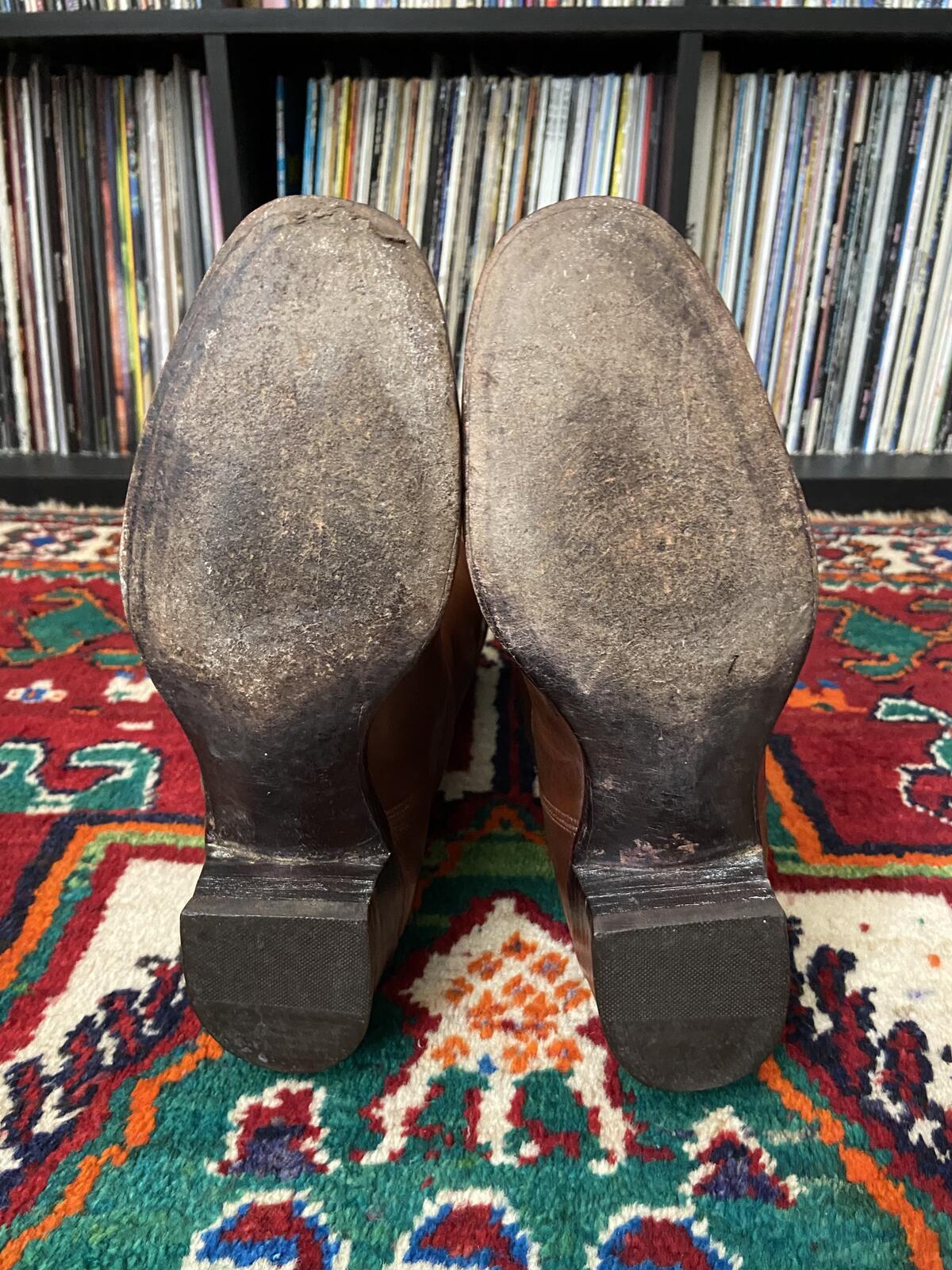 Vintage Tan Lucchese Western Boots UK 6
