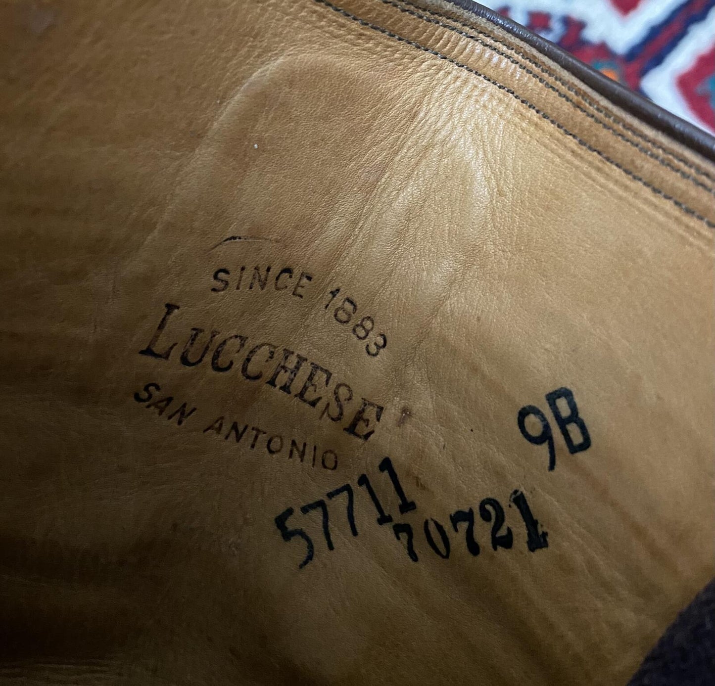 Vintage Tan Lucchese Western Boots UK 6