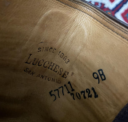 Vintage Tan Lucchese Western Boots UK 6