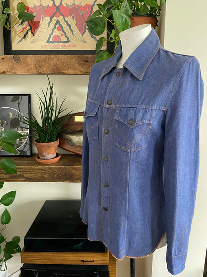 Vintage 1970s Blue Denim Shirt