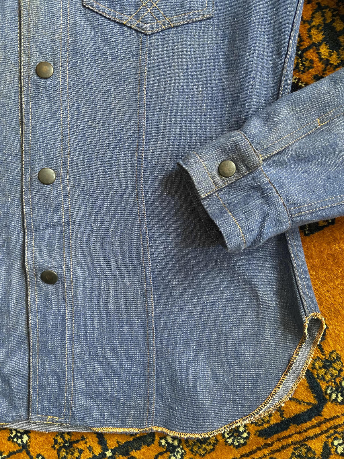 Vintage 1970s Blue Denim Shirt