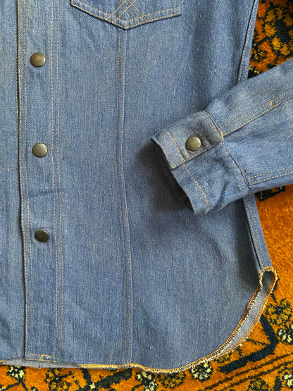 Vintage 1970s Blue Denim Shirt