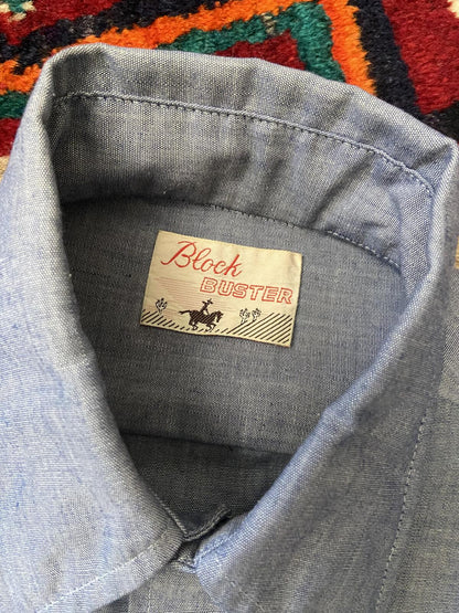 Vintage 1970s Embroidered Hand Painted Shirt
