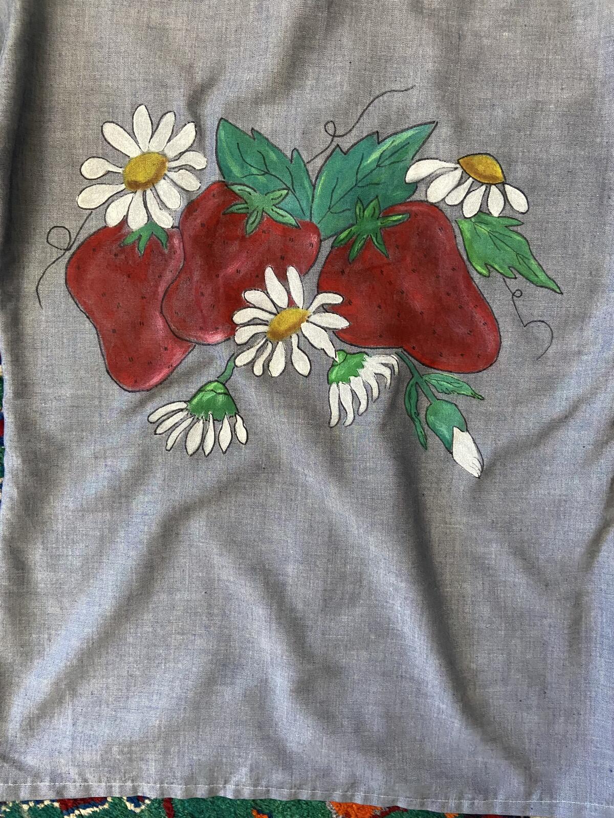 Vintage 1970s Embroidered Hand Painted Shirt