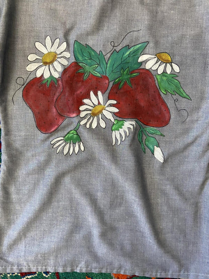 Vintage 1970s Embroidered Hand Painted Shirt