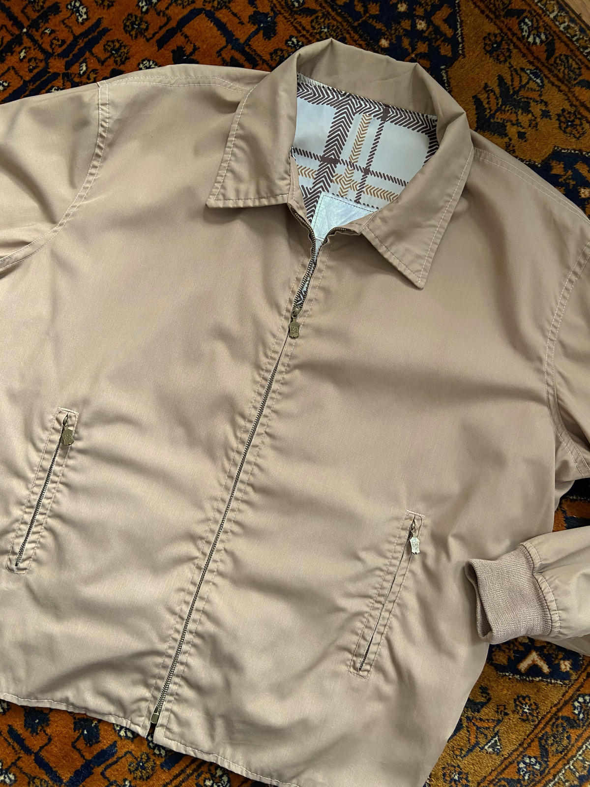 Vintage 1970s Beige Sports Jacket