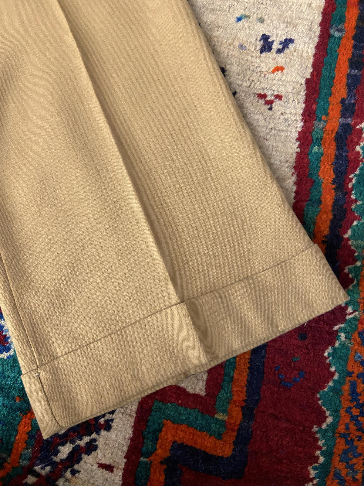 Vintage 1970s Beige Flared Trousers W29 / L31.5