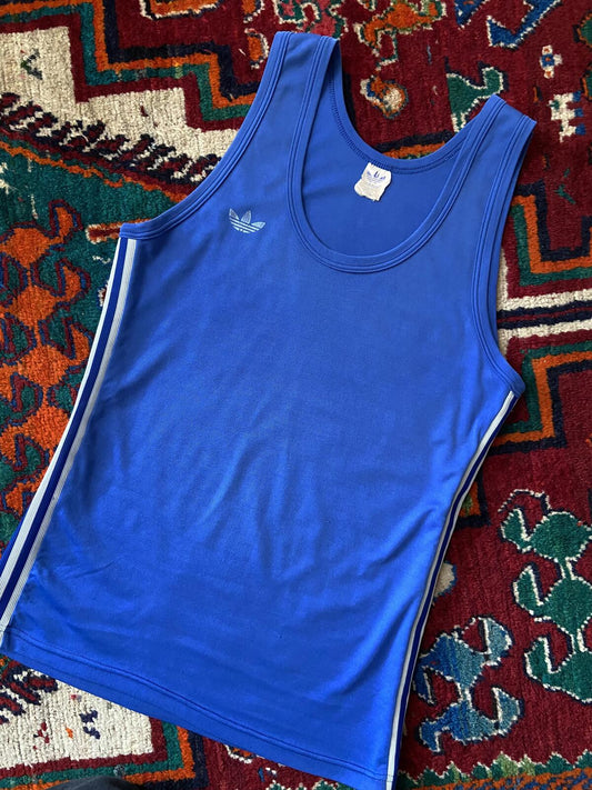 Vintage 1970s Blue Adidas Vest