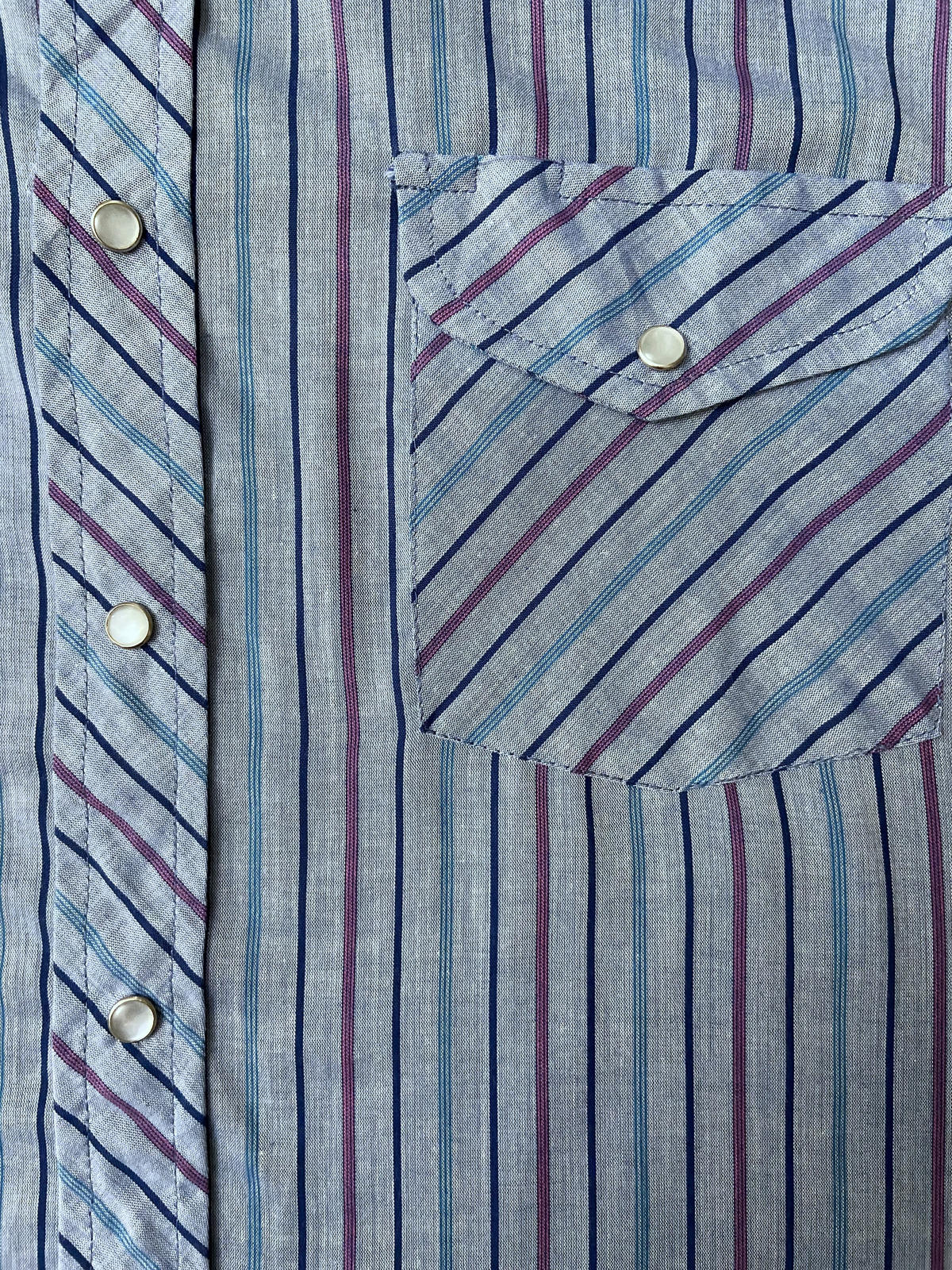 Vintage Blue Short Sleeve Western Shirt