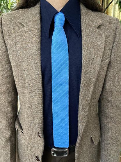 Vintage 1970s Blue Square End Tie