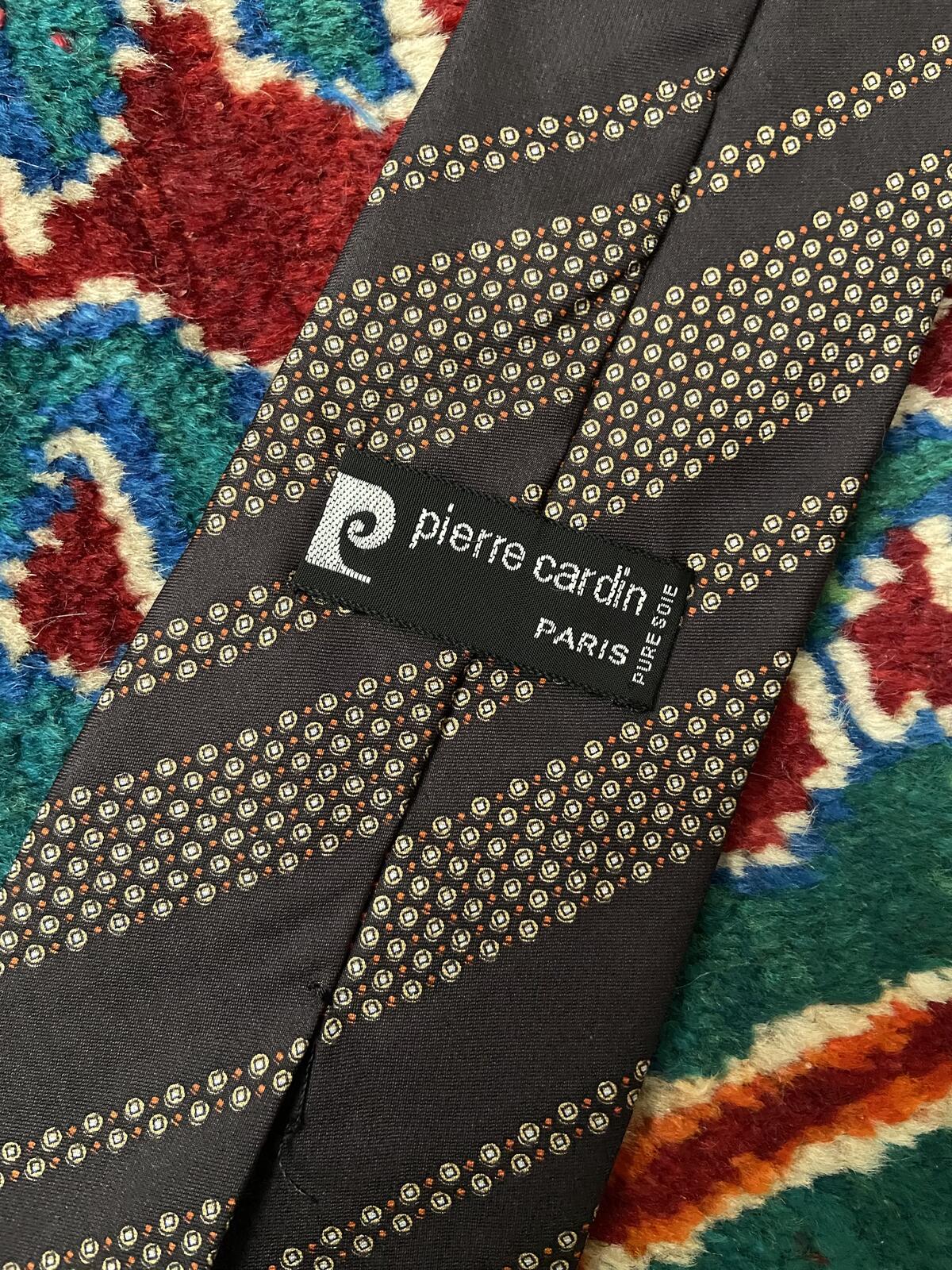 Vintage 1970s Pierre Cardin Brown Silk Kipper Tie