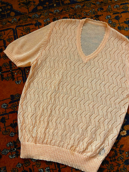 Vintage 1980s Orange Knit Top