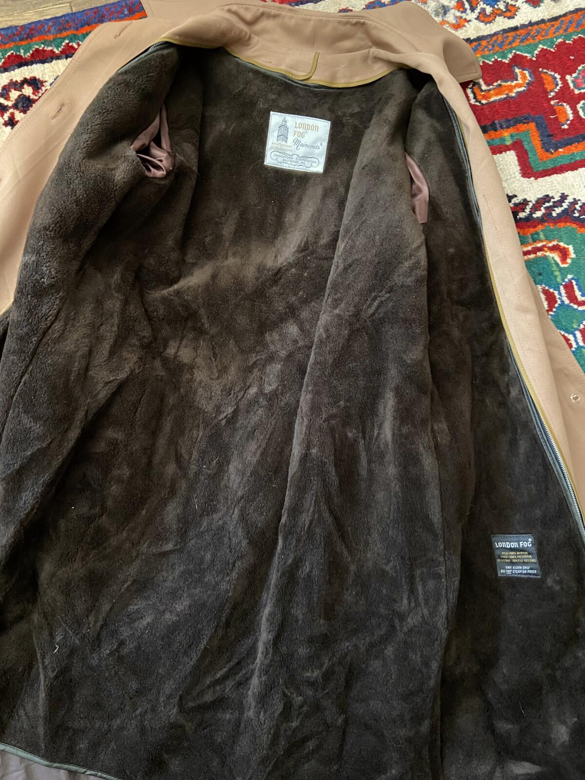 Vintage 1970s Beige London Fog Raincoat
