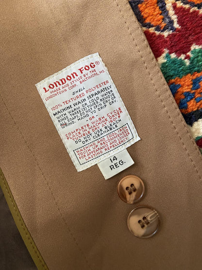 Vintage 1970s Beige London Fog Raincoat