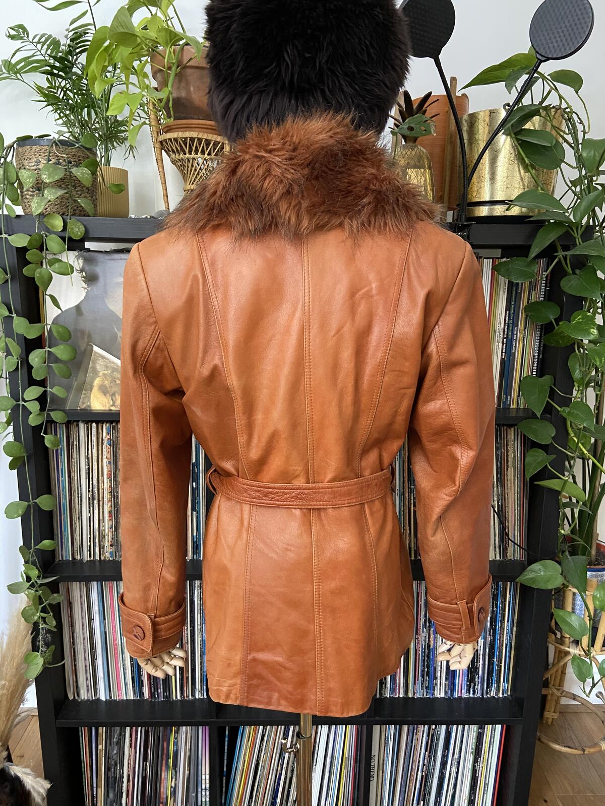 Vintage 1970s Tan Leather Penny Lane Jacket