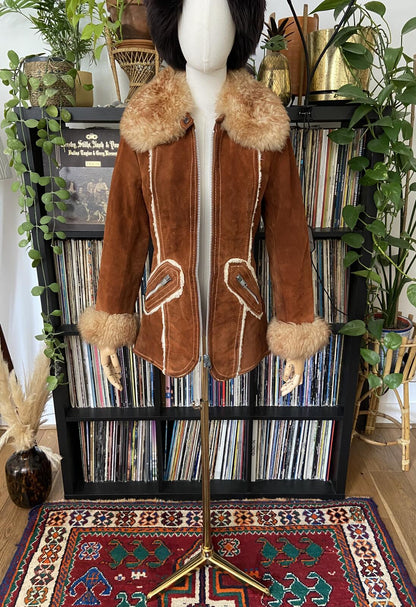 Vintage 1960s Tan Suede Penny Lane Jacket