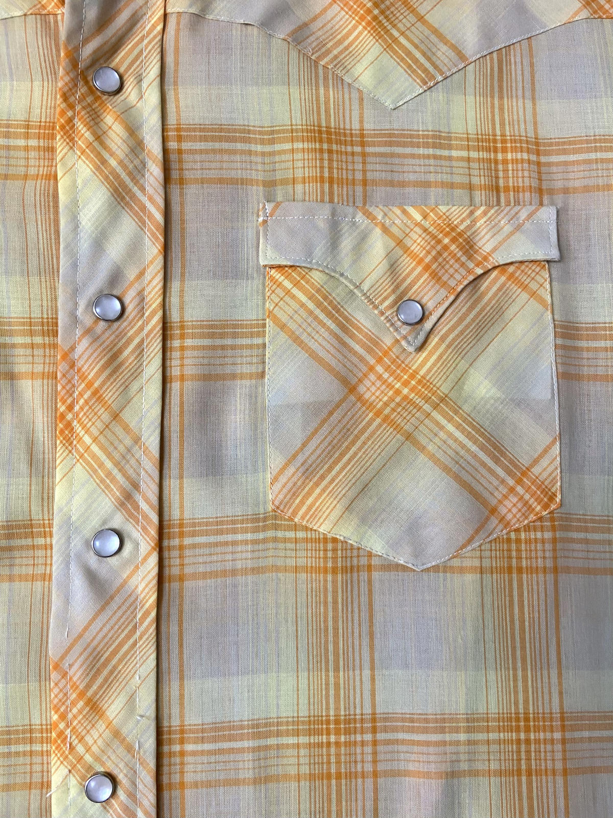 Vintage Short Sleeved Yellow Western Shirt
