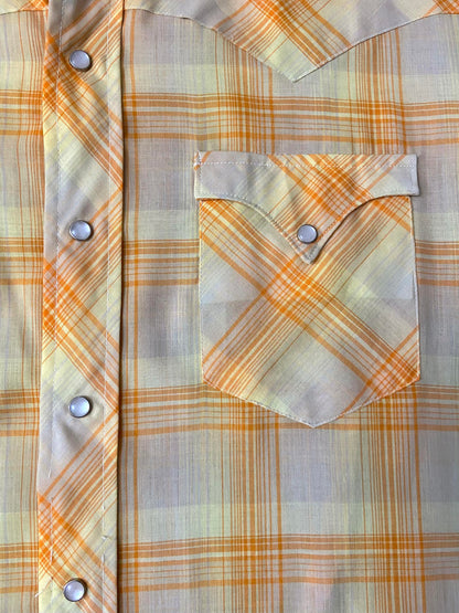 Vintage Short Sleeved Yellow Western Shirt
