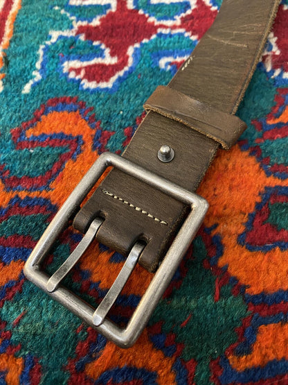 Vintage Chunky Double Prong Belt