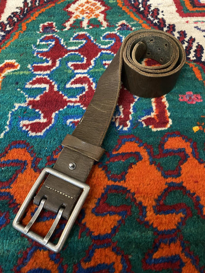 Vintage Chunky Double Prong Belt