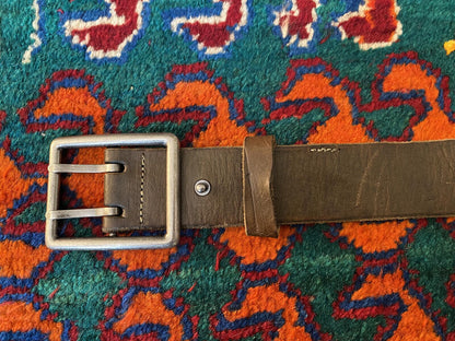 Vintage Chunky Double Prong Belt