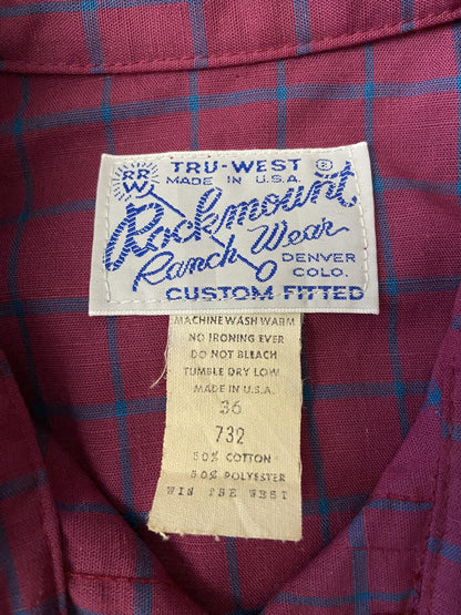 Vintage 1970s Rockmount Ranch Wear Western Prairie Blouse